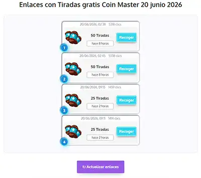 5 páginas que debes visitar si buscas tiradas gratis Coin Master 2 TiradasGratisCoinMaster.com lleva recopilando los enlaces con tiradas gratis para Coin Master desde el 2021